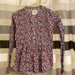 Timberland Girl XL Floral Long Sleeve Blouse